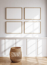 Frame Mockup In Home Interior, 3d Render