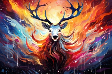 Poster - Reindeer - Generative AI