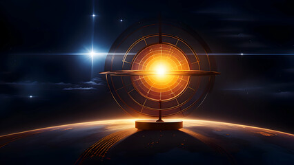 Wall Mural - Futuristic abstract background. 3d rendering digital illustration of space