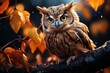 Forest Flight Photo Capturing the Realistic Movement of a Eurasian Eagle Owl Generative AI