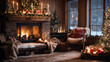 © Arthur - fireplace with christmas decoration