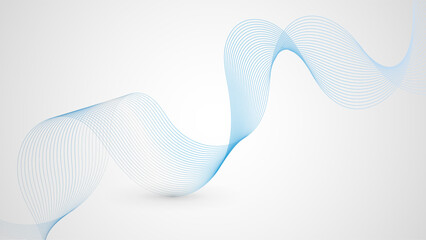 Fototapete - Abstract background with curved lines and waves.