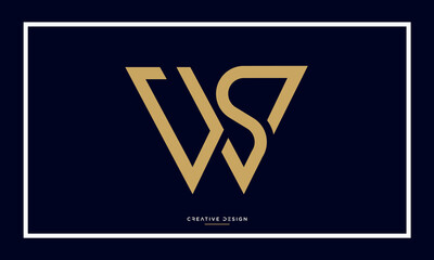 WS or SW Alphabet letters logo monogram