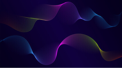 Fototapete - Abstract background with curved lines and waves.