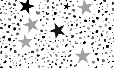 Poster - abstract seamless pattern with star symbols. creative leopard backdrop. vector illustration on white