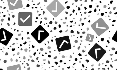 Poster - abstract seamless pattern with checkbox symbols. creative leopard backdrop. vector illustration on w
