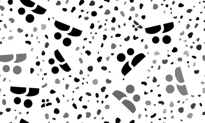 Poster - Abstract seamless pattern with group symbols. Creative leopard backdrop. Illustration on transparent background