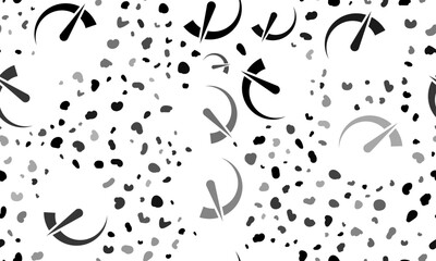 Poster - Abstract seamless pattern with tachometer symbols. Creative leopard backdrop. Vector illustration on white background