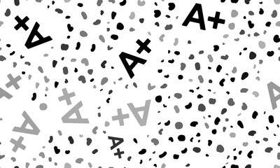 Poster - Abstract seamless pattern with A plus symbols. Creative leopard backdrop. Illustration on transparent background