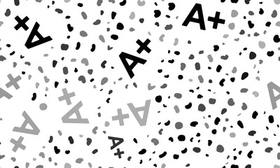 Poster - Abstract seamless pattern with A plus symbols. Creative leopard backdrop. Vector illustration on white background