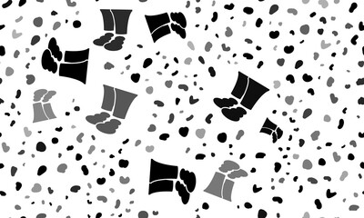 Poster - Abstract seamless pattern with industrial pollution symbols. Creative leopard backdrop. Illustration on transparent background