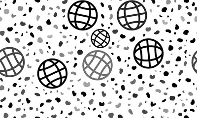 Poster - Abstract seamless pattern with web symbols. Creative leopard backdrop. Illustration on transparent background