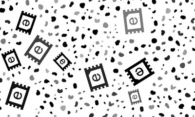 Poster - Abstract seamless pattern with eSIM symbols. Creative leopard backdrop. Illustration on transparent background