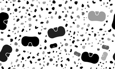 Poster - Abstract seamless pattern with diving goggles symbols. Creative leopard backdrop. Illustration on transparent background