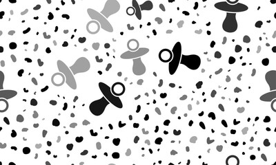 Poster - Abstract seamless pattern with nipple symbols. Creative leopard backdrop. Vector illustration on white background