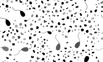 Poster - Abstract seamless pattern with balloon symbols. Creative leopard backdrop. Illustration on transparent background