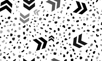 Poster - abstract seamless pattern with double arrow symbols. creative leopard backdrop. illustration on tran