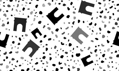 Poster - Abstract seamless pattern with arch symbols. Creative leopard backdrop. Vector illustration on white background