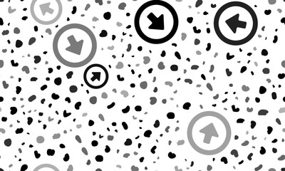 Poster - Abstract seamless pattern with download symbols. Creative leopard backdrop. Vector illustration on white background
