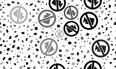 Poster - Abstract seamless pattern with no video symbols. Creative leopard backdrop. Vector illustration on white background