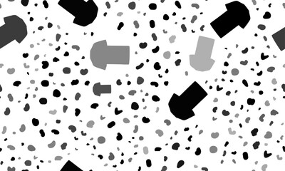 Poster - Abstract seamless pattern with t-shirt symbols. Creative leopard backdrop. Vector illustration on white background