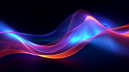 Aufkleber - Fluid and Dynamic Luminous Lines Creating Artistic Patterns Background