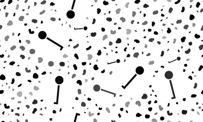 Poster - Abstract seamless pattern with gyroscooters. Creative leopard backdrop. Vector illustration on white background