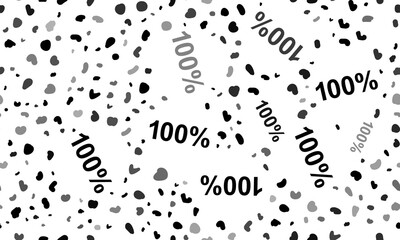 Poster - Abstract seamless pattern with 100 percent symbols. Creative leopard backdrop. Illustration on transparent background