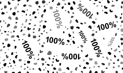Poster - Abstract seamless pattern with 100 percent symbols. Creative leopard backdrop. Vector illustration on white background