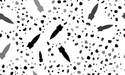 Poster - Abstract seamless pattern with falling rocket symbols. Creative leopard backdrop. Illustration on transparent background