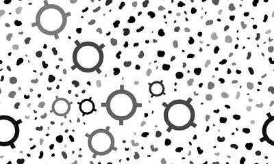Poster - Abstract seamless pattern with currency signs. Creative leopard backdrop. Vector illustration on white background