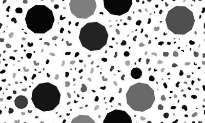 Poster - Abstract seamless pattern with decagon symbols. Creative leopard backdrop. Vector illustration on white background