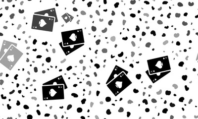 Poster - Abstract seamless pattern with two aces symbols. Creative leopard backdrop. Vector illustration on white background