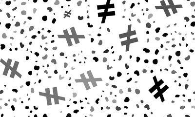 Poster - Abstract seamless pattern with not equal symbols. Creative leopard backdrop. Vector illustration on white background