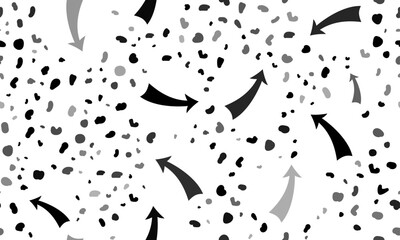 Poster - Abstract seamless pattern with up arrows. Creative leopard backdrop. Vector illustration on white background