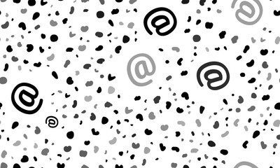 Poster - Abstract seamless pattern with at symbols. Creative leopard backdrop. Vector illustration on white background