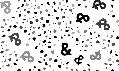 Poster - Abstract seamless pattern with ampersand symbols. Creative leopard backdrop. Vector illustration on white background