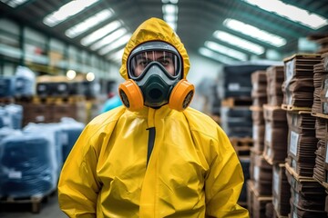 Wall Mural - man in gas mask