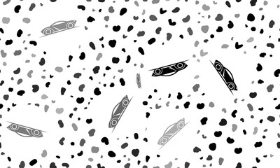 Poster - Abstract seamless pattern with future car symbols. Creative leopard backdrop. Illustration on transparent background