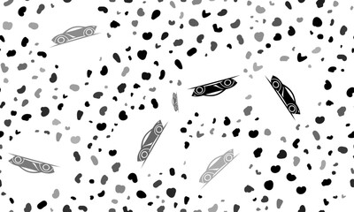 Poster - Abstract seamless pattern with future car symbols. Creative leopard backdrop. Vector illustration on white background