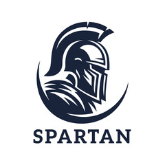 Wall Mural - Spartan warrior logo. Gladiator soldier symbol. Knight helmet icon. Roman centurion security emblem. Vector illustration.