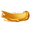 © Achira22 - Golden paint brush stroke isolated on transparent background.