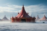 Fototapeta  - circus tent in a fog