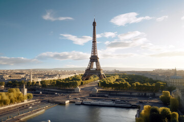 Wall Mural - The Eiffel Tower in Paris, capital of France. Monument of the city of Paris. Magnificent view of the Eiffel Tower.