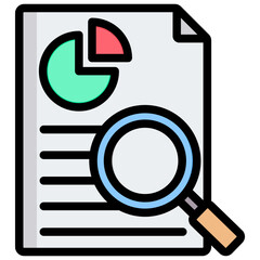 Poster - Text Analytics Outline Color Icon