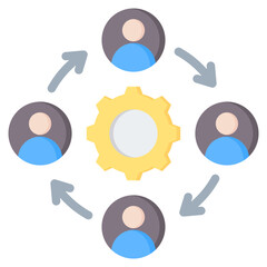 Poster - Management System Flat Icon