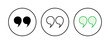 © AAVAA - Quote icon set. Quotation mark symbol.