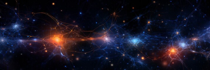 Poster - Abstract neural connections. Biological background