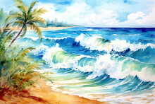 Seascape Ocean Nature Sand Blue Summer Sea Beach Tropic Coast Water Landscape