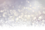 Fototapeta Dmuchawce - 雪の結晶が舞うクリスマスの赤色の水彩画背景イラスト